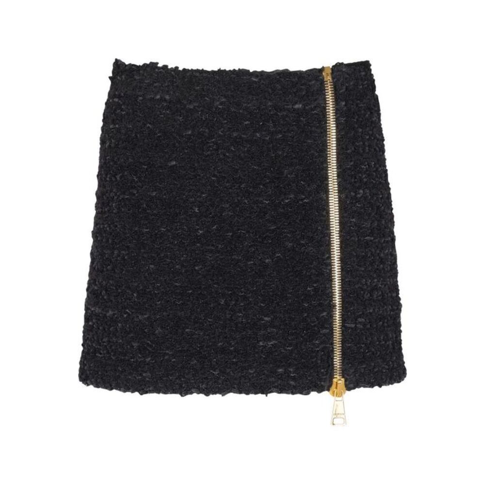 BALMAIN High-Waisted Pleated Maxi Skirt Women BLACK Skirts